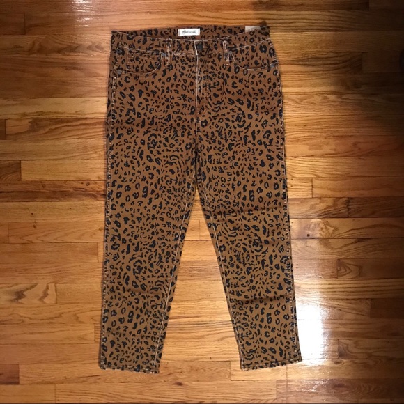 Madewell High-Rise Leopard Stovepipe Jeans - Picture 3 of 5